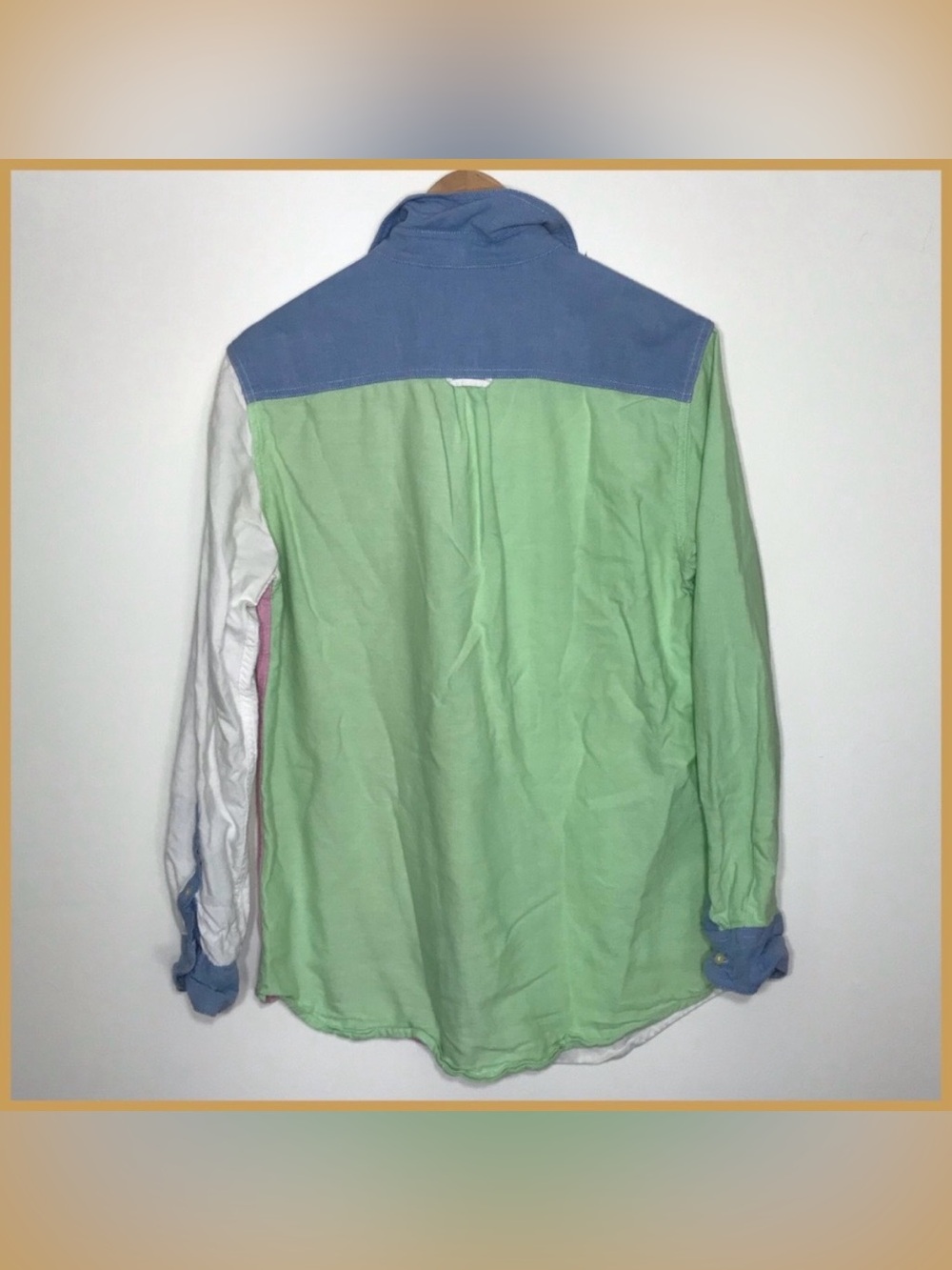 Chaps Pastel Color Block Button Up - Picture 2 of 3